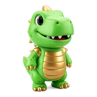 Rex, the green T-rex builder of the Saurly crew