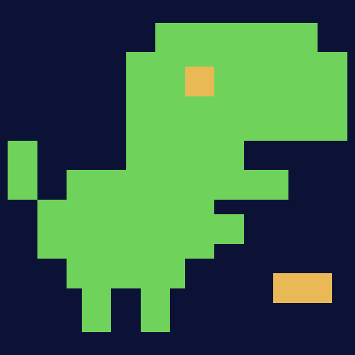 Saurly pixel rex logo